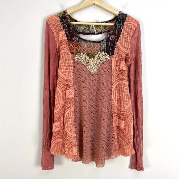 gimmicks by BKE Tops - Gimmicks by BKE Womens Long Sleeve Top Size Small Crochet Accent Shirt